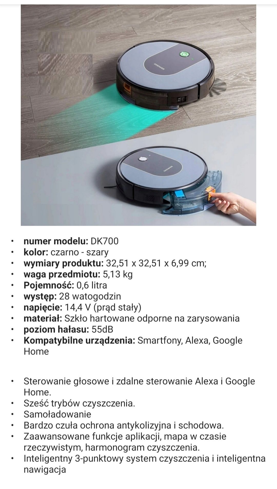 Robot sprzatajacy Deenkee