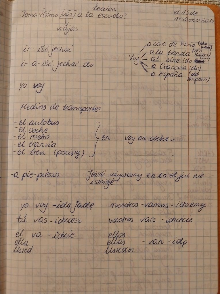 Język hiszpański - notatki w pdf