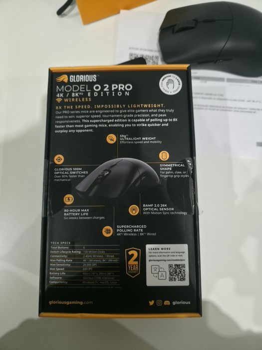 Glorious Model O 2 Pro – Edição 4K/8KHz (Wireless)