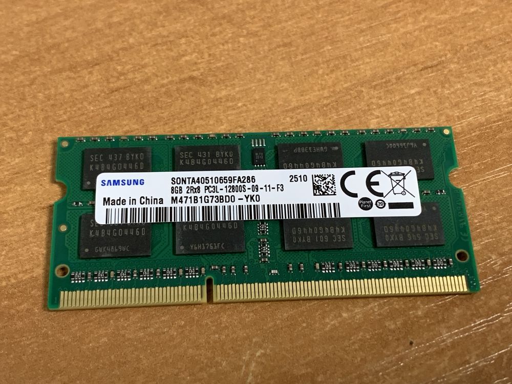 DDR3 8gb (16gb 2x8) ddr3L 1600 sodimm Samsung 2rx8