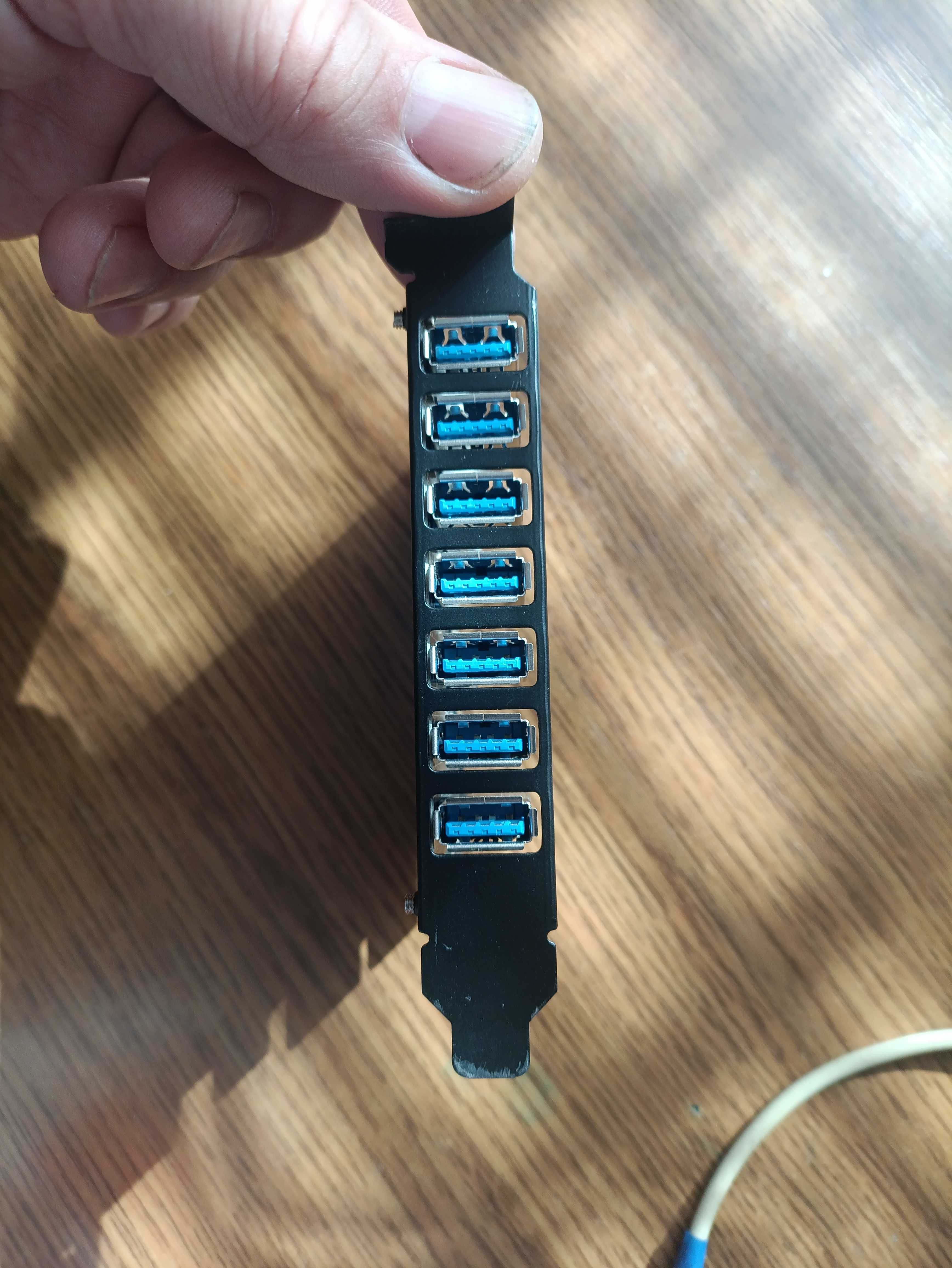 Usb хаб плата розширення 7-портів PCI-E to usb 3.0