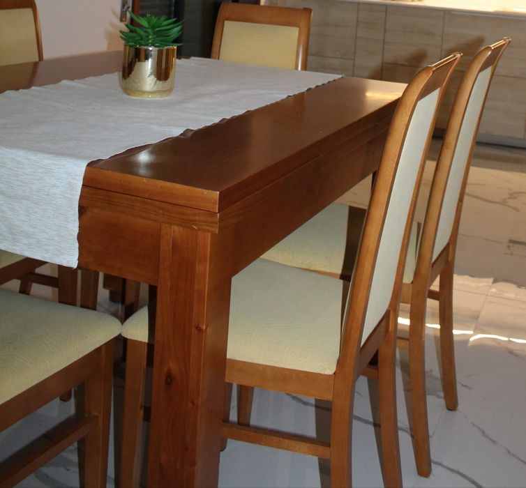 Mesa Sala de Jantar Cerejeira + 6 cadeira