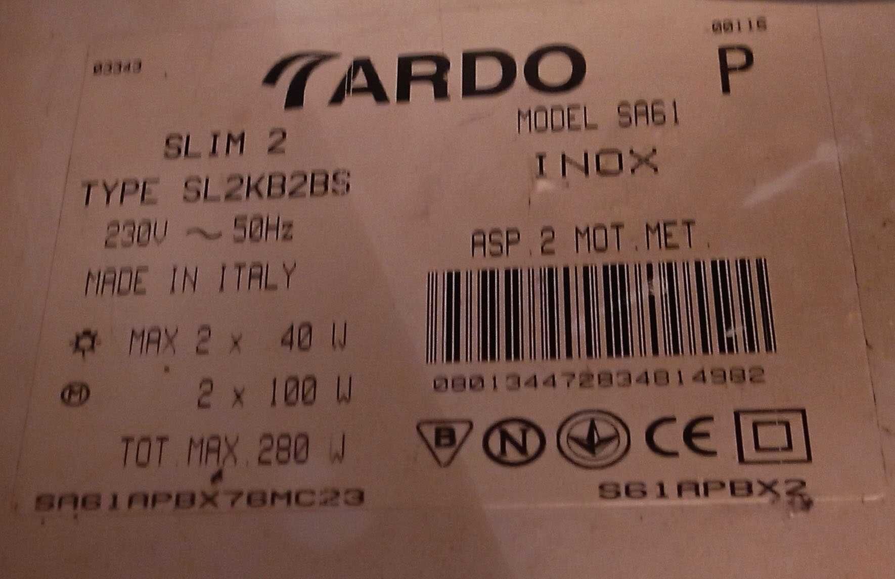 Встраиваемая вытяжка Ardo SA 61 (Italy)