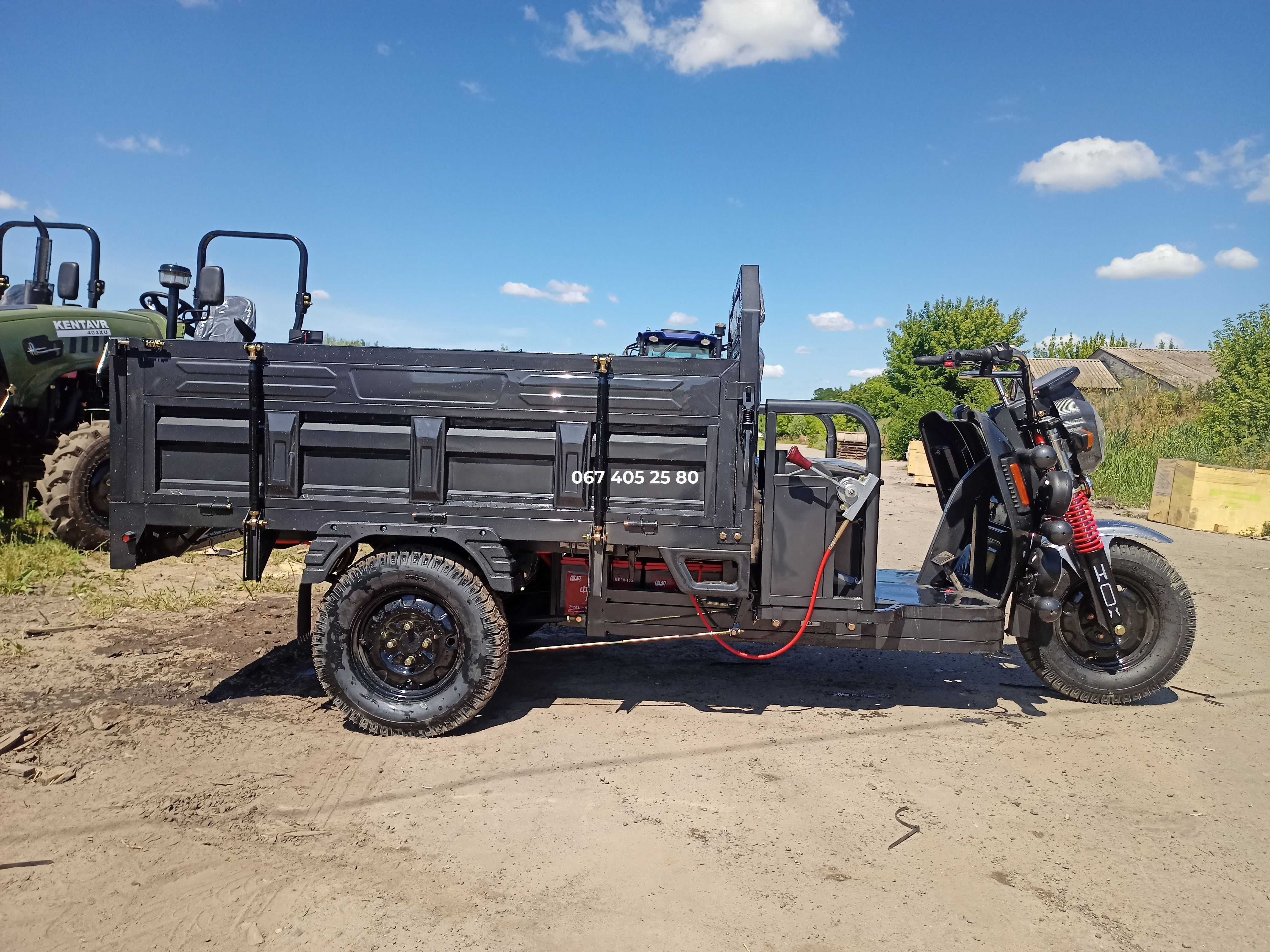 Потужний Вантажний ЕлектроТрицикл XDAO 2200W 72V/100Ah Запас ходу 80км