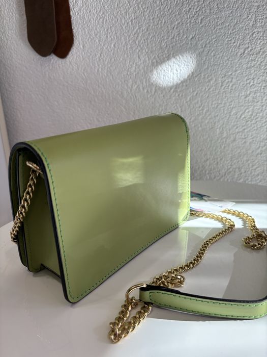 EGO torebka skórzana mała limonka gwiazdka