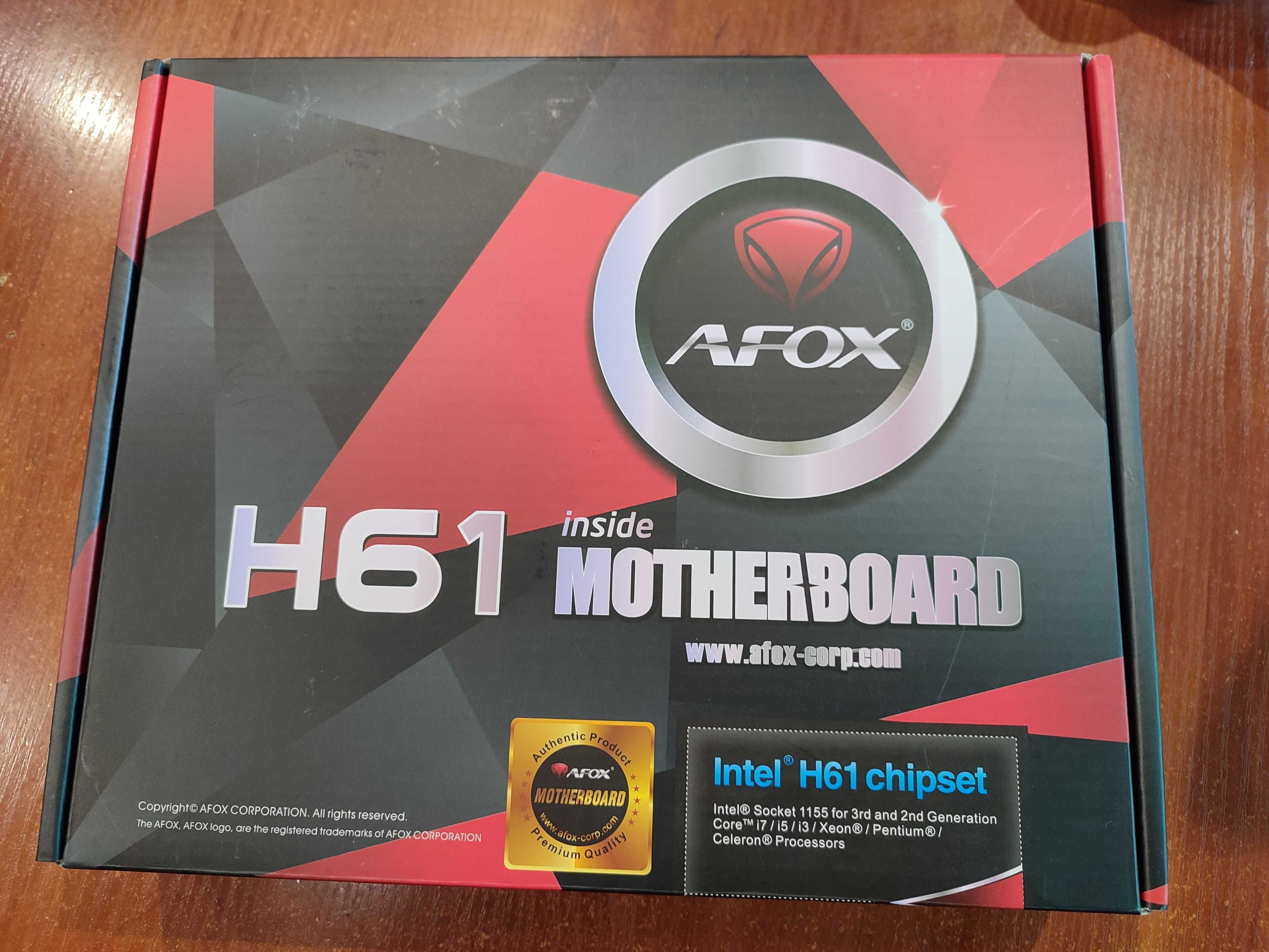 Материнська плата AFOX IH61-MA5-V6 s1155 H61 DDR3  mATX Нова