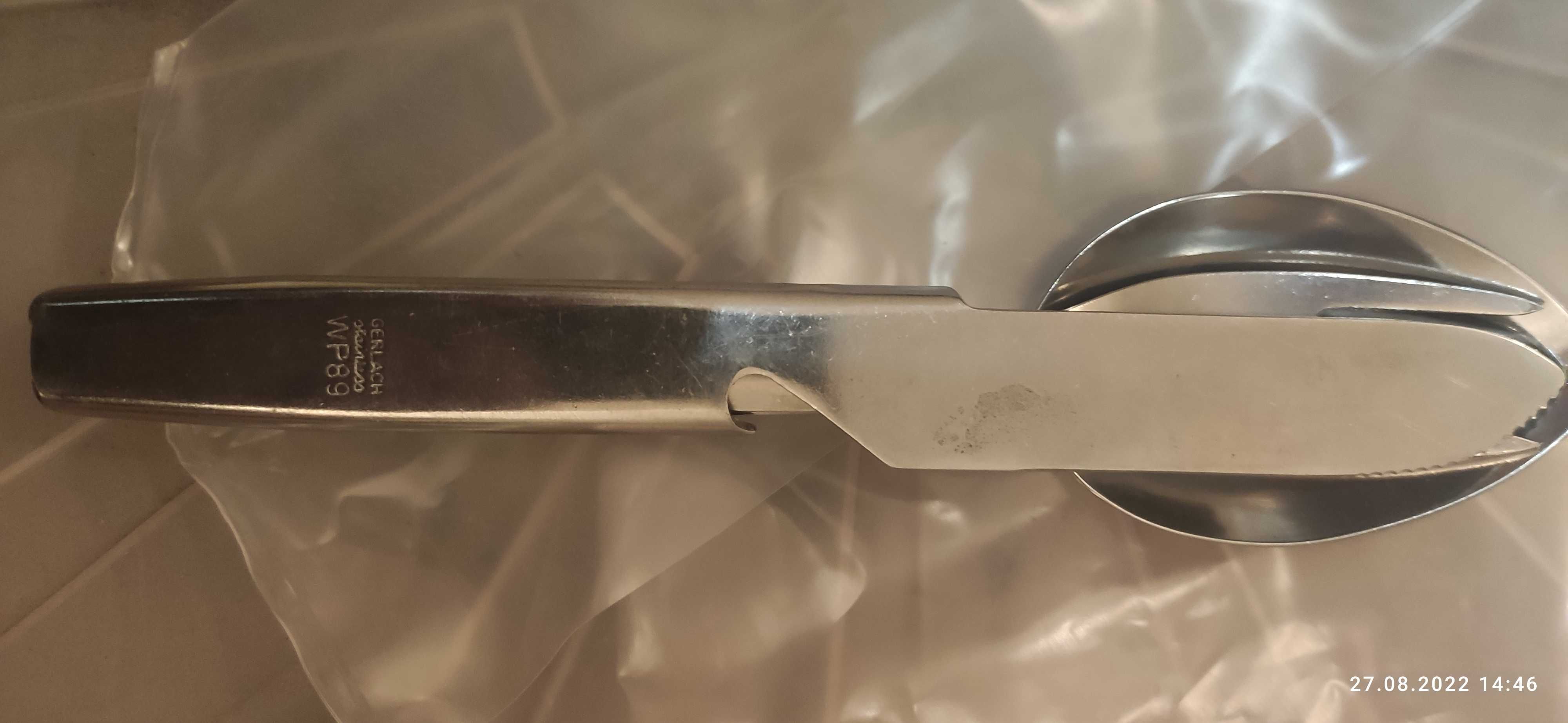 Zestaw: łyżka, widelec i nóż wraz z menażką