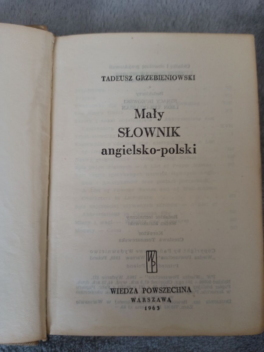 Mały słownik angielsko-polski