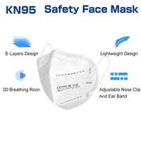 Многоразовый респиратор маска kn95 / ffp2 строительный -10шт
