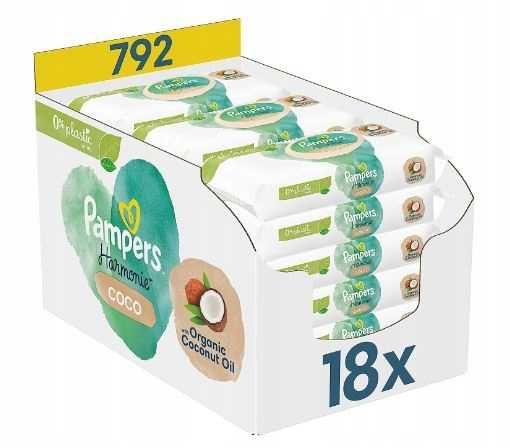 Pampers Harmonie Coco Chusteczki nawilżane 18x44szt.