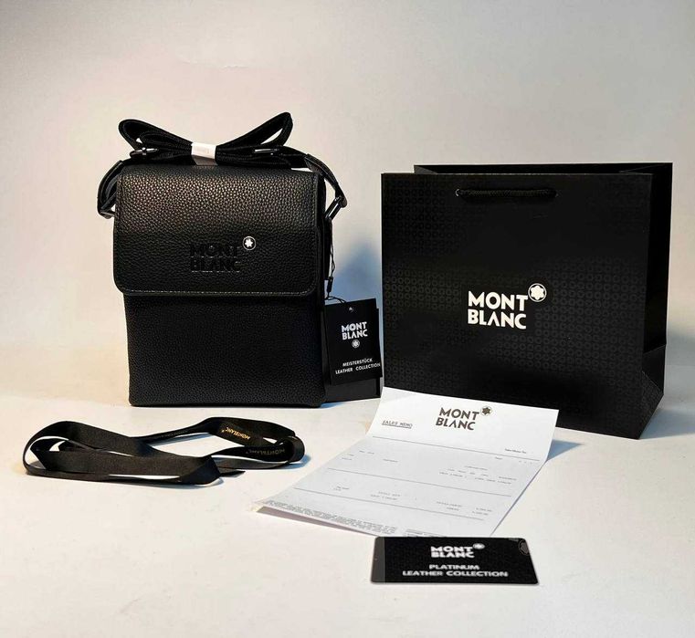 Męska torba Listonoszka MONT BLANC, skóra, Niemcy 8035