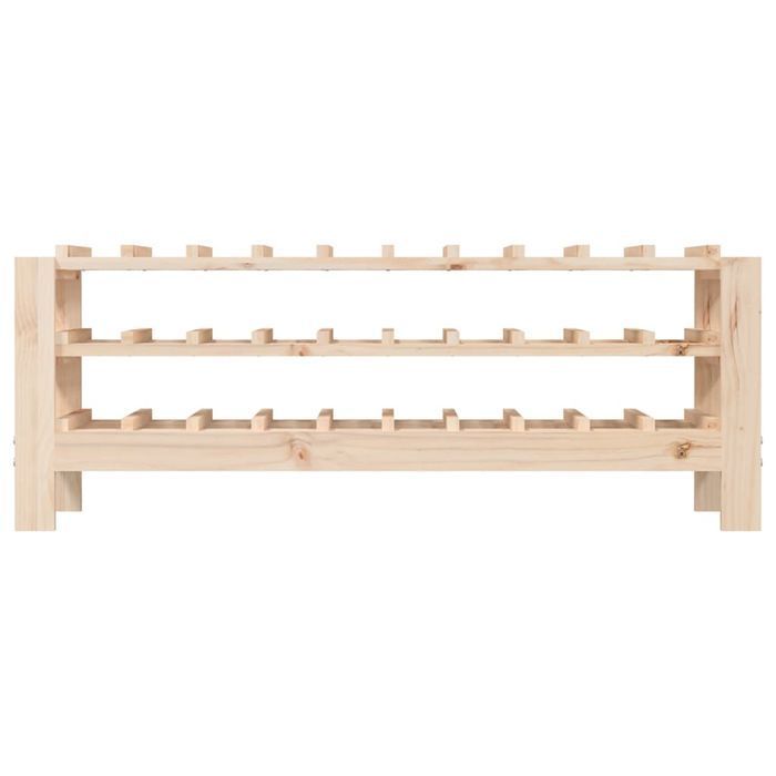 vidaXL Stojak na wino, 109,5x30x42 cm, lite drewno sosnowe