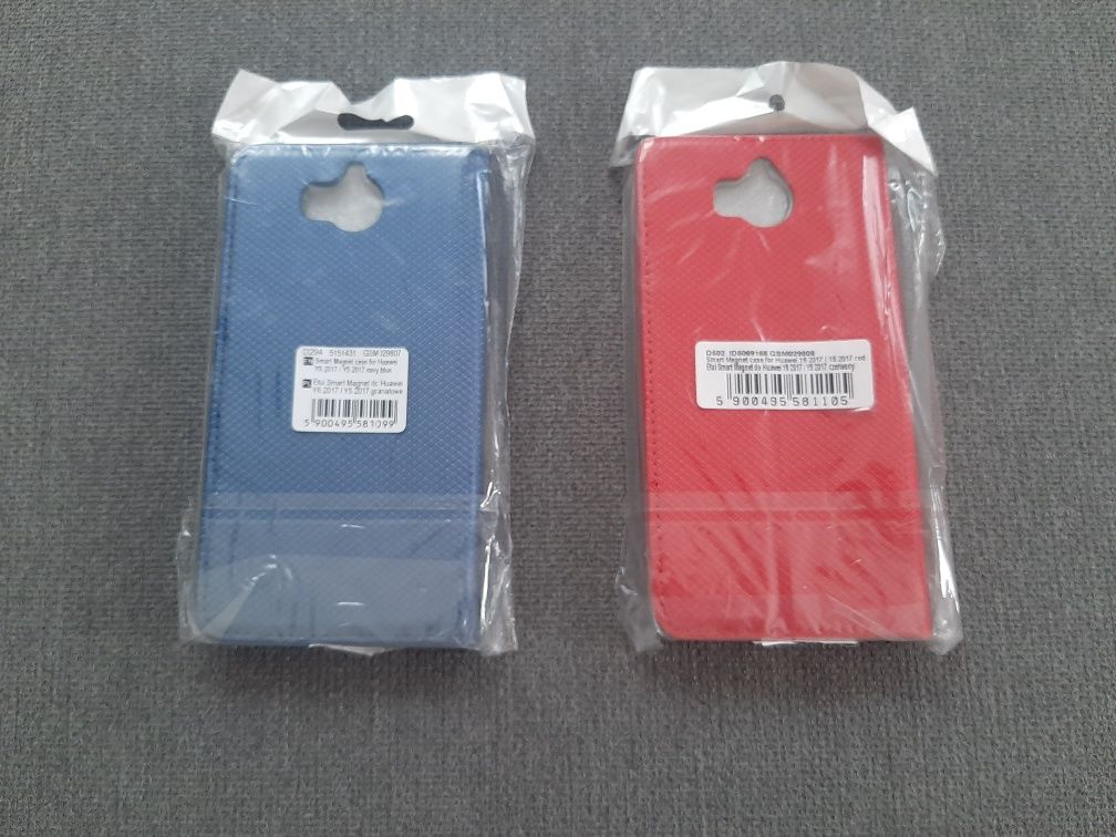 Etui zamykane Huawei Y5 2017 i Y6 2017 tylko granatowe