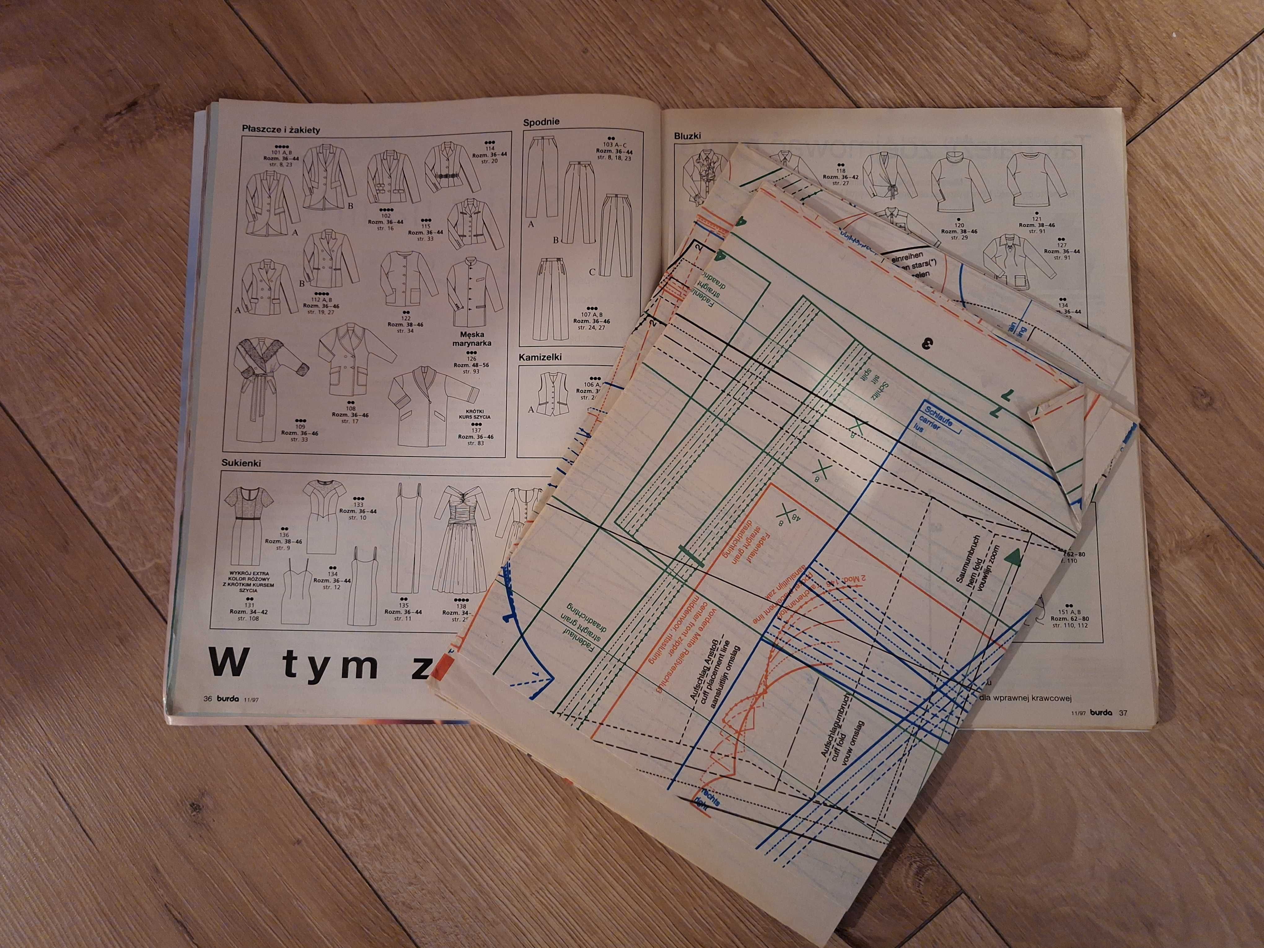 Burda 11/97 - wykroje i szycie