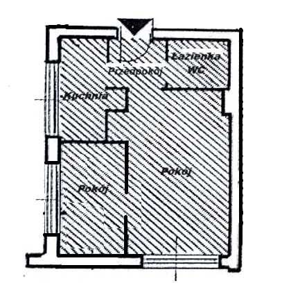 Mieszkanie M3 (2 pokoje, kuchnia, łazienka + WC) 35,1 m2 PRZETARG