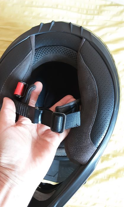 Kask młodzieżowy na motor +rękawice