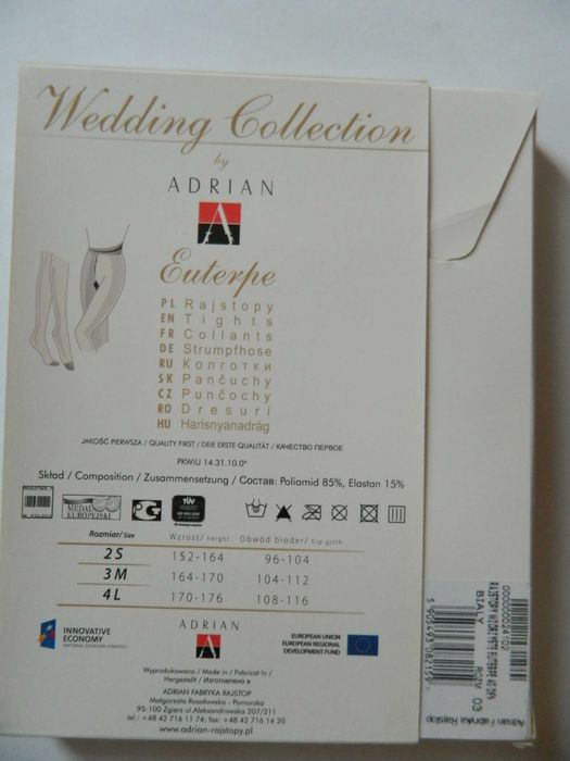 Rajstopy ślubne euterpe wedding collection promocja