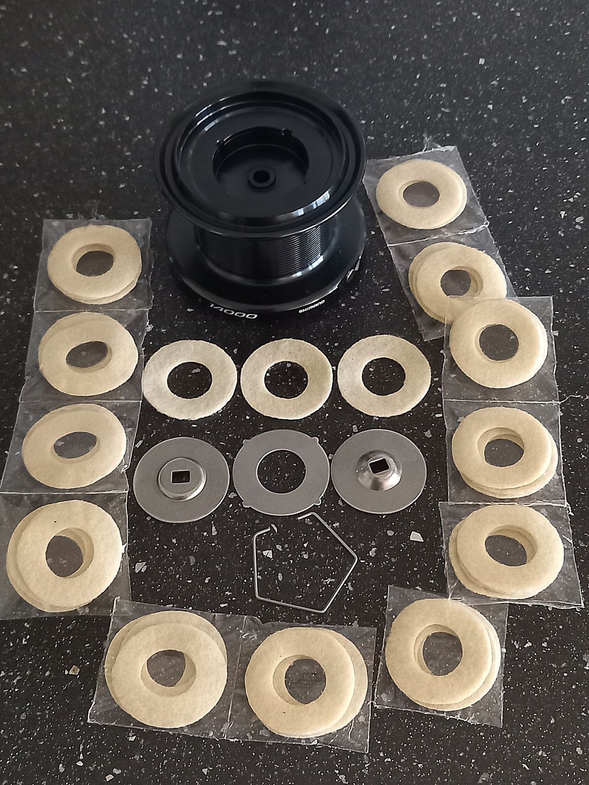 Podkładki filcowe szpuli Shimano 14000/Ultegra/oraz inne_czytaj opis.