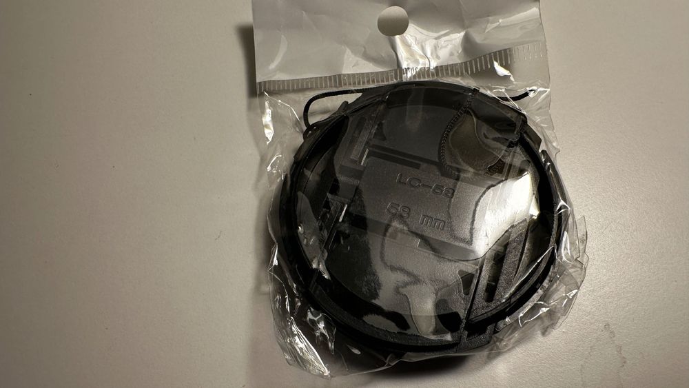 Pára sol para objetivas de 55 mm + tampa frontal - NOVO