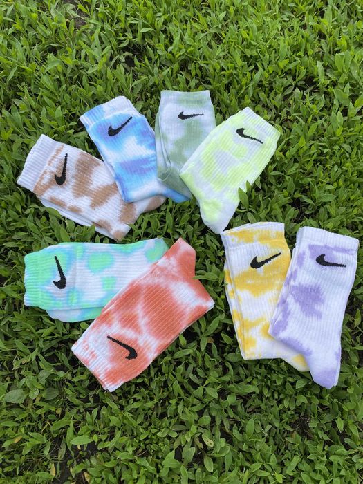 Високі кольорові  шкарпетки Найк Тай-Дай | Носки Nike Tie-Dye