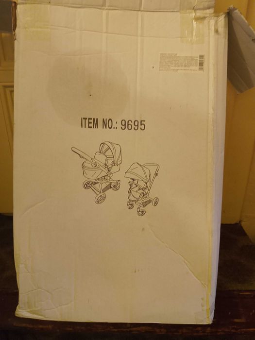 Візочок для ляльки трансформер розкладний (високий)