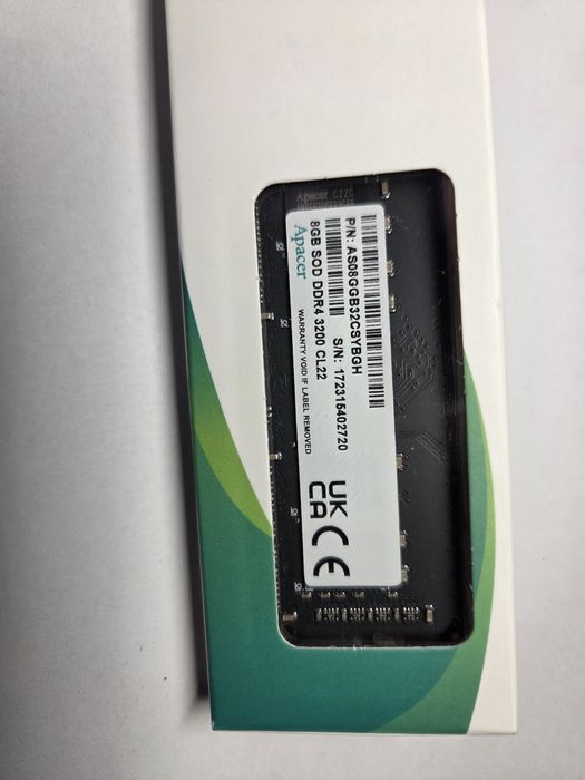 Nowe pamięci RAM DDR4 8GB SOD DDR4 3200 CL22 (do laptopa)