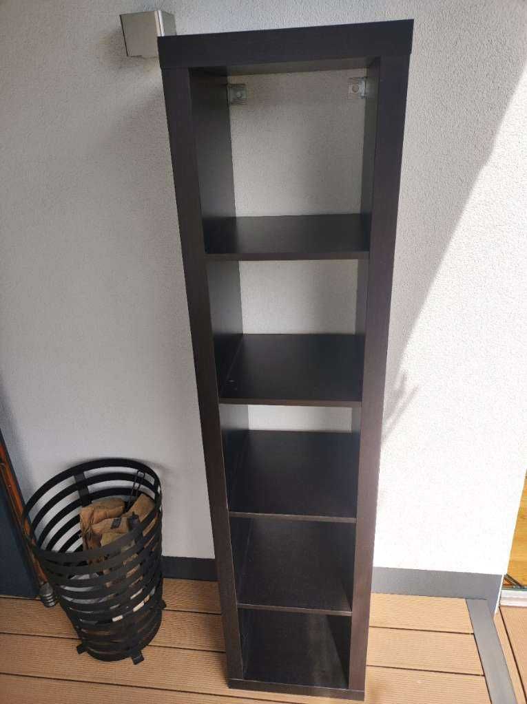 Regał IKEA EXPEDIT 1x5 (184,5 x 44 x 39) czarnobrązowy