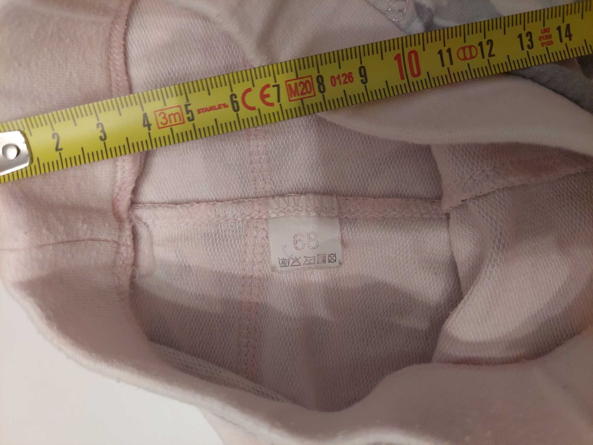 Spodnie elastyczne różowe military 68 niemowlęce