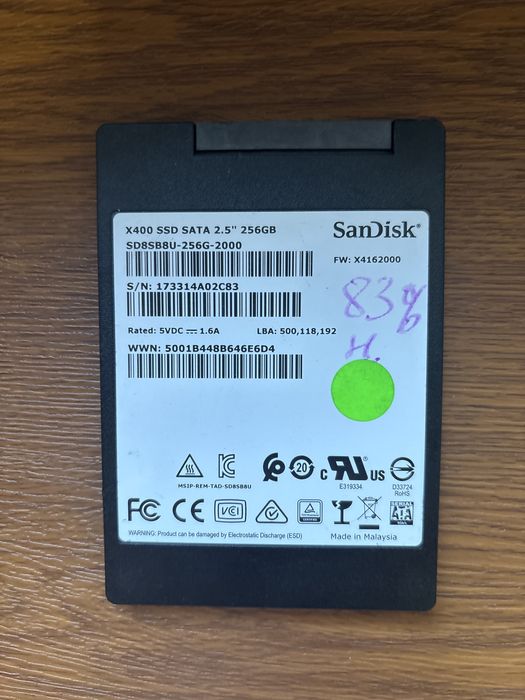 Ssd Samsung/Intel/Hynix/Micron 256-512G