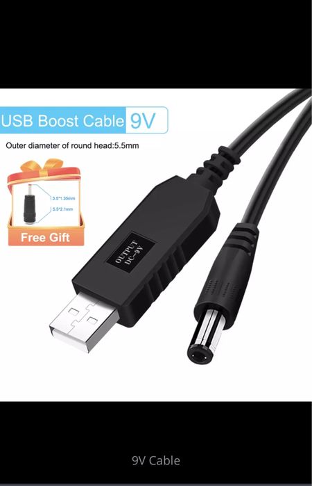 Кабель 9v- USB питания Wi-Fi