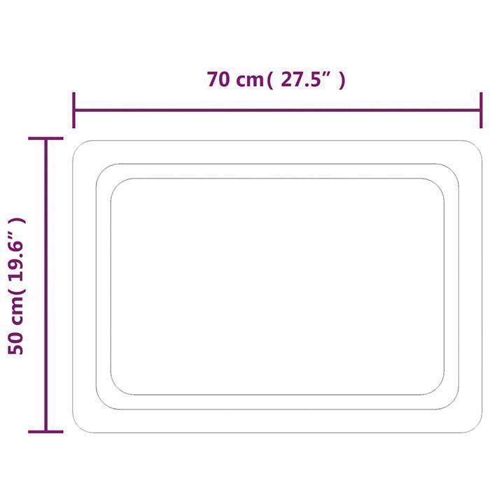 Lustro Łazienkowe LED 70x50 cm z Interfejsem USB, IP65