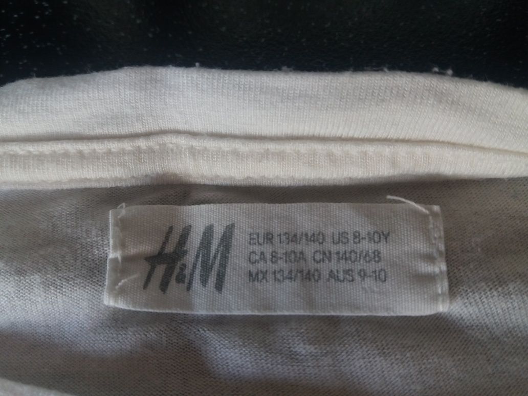 krótka koszulka rozm 134-140 (8-10lat) H&M