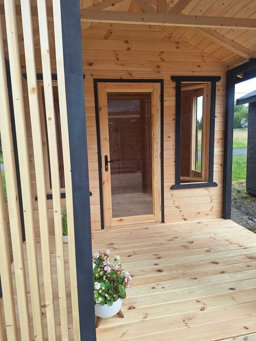 Od ręki ! domek drewniany 3x3+3x2, domek z tarasem, domek ogrodowy