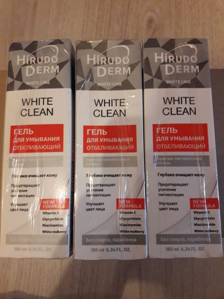 відбілюючий гель для вмивання Hirudo Derm White Clean