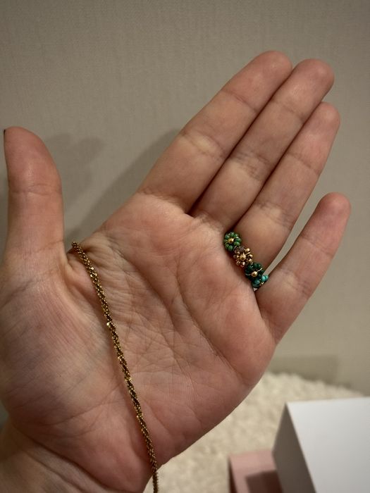 Набір на подарунок, ланцюжок з позолотою і колечко