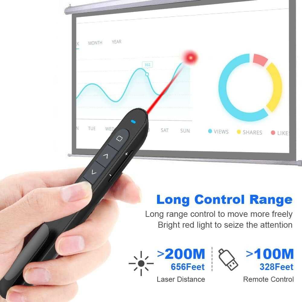 NORWII N27 wskaźnik laserowy do prezentacji Clicker 100 m