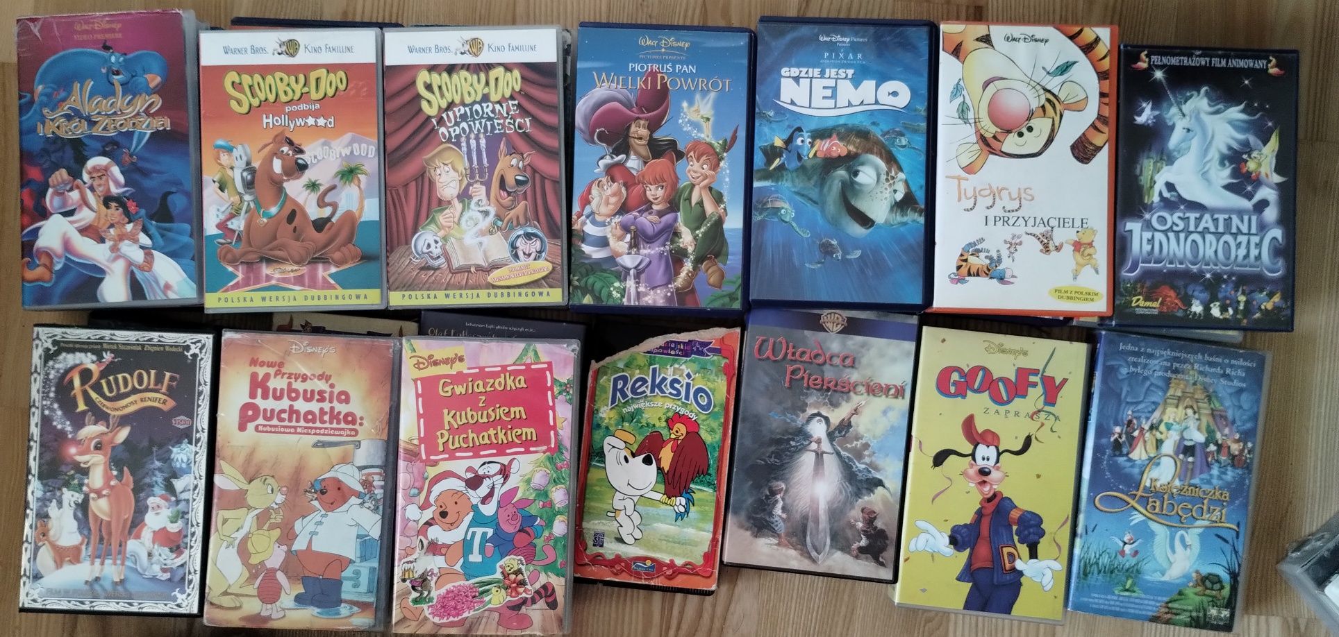 Bajki na kasetach VHS kasety wideo pakiet