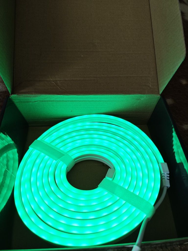 Taśma Neon LED RGBIC Zestaw 3 Metry Neon Świetlny Wąż Światlo Ledy RGB