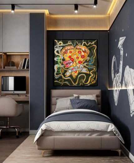 сучасна інтерьерна картина 80x70cm "Ланч тайм" в наявності