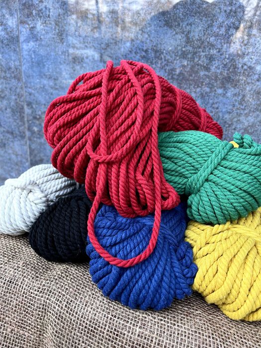 6мм – 50м. Червона мотузка бавовняна