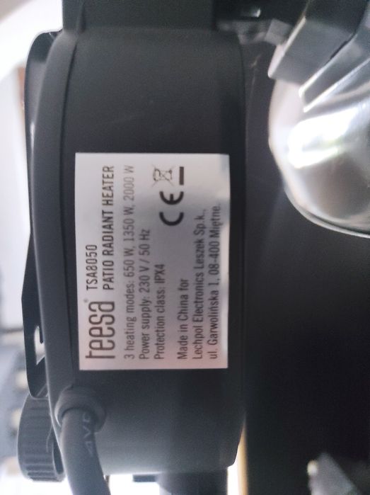 Lampa na podczerwień, 3 moce grzania