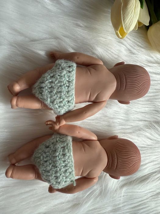 2 lalki około 17 cm bliźniaki chłopiec i dziewczyn niemowlak noworodek