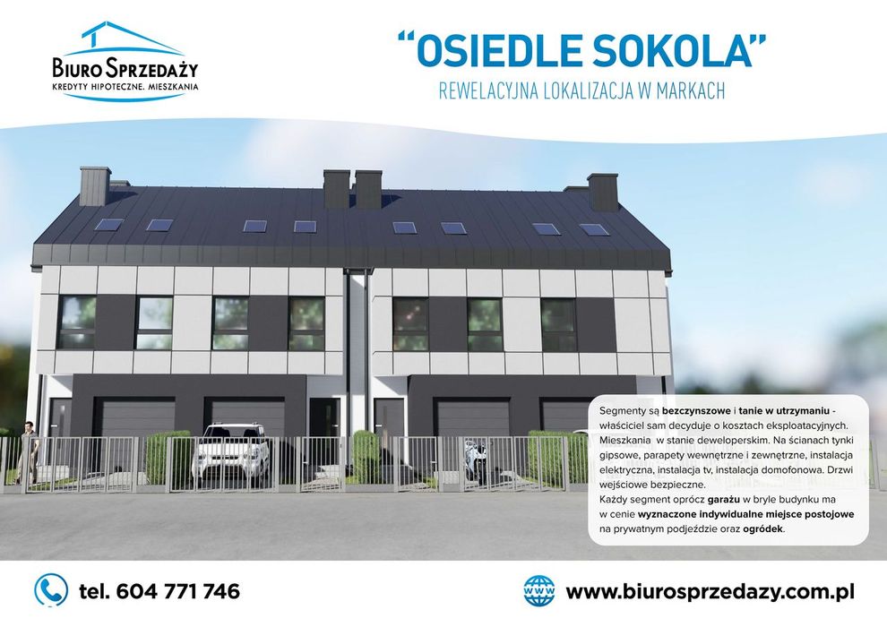 Kompaktowy Segment Z Garażem+Podjazd+Ogródek