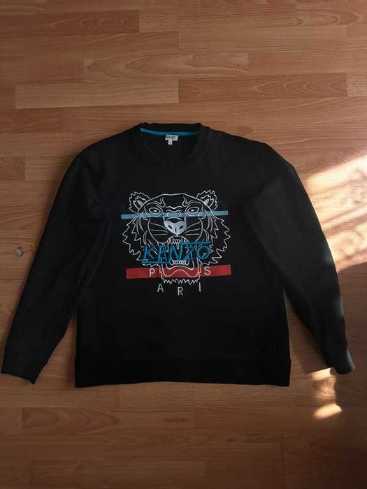 Kenzo Paris Tiger Sweatshirt – czarna bluza z haftem tygrysa