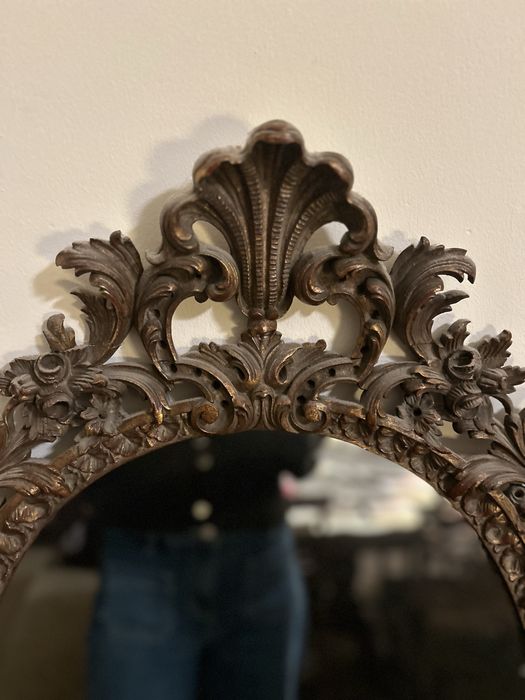 Espelho redondo trabalhado