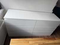 Komoda Malm Ikea biała 6 szuflad