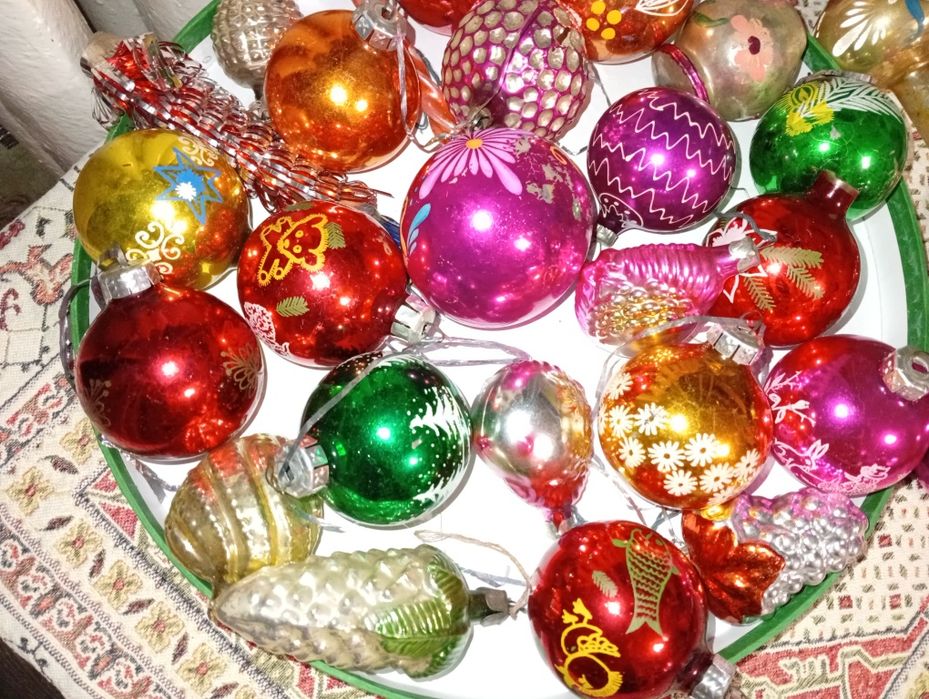 Комплект новогодних игрушек СССР