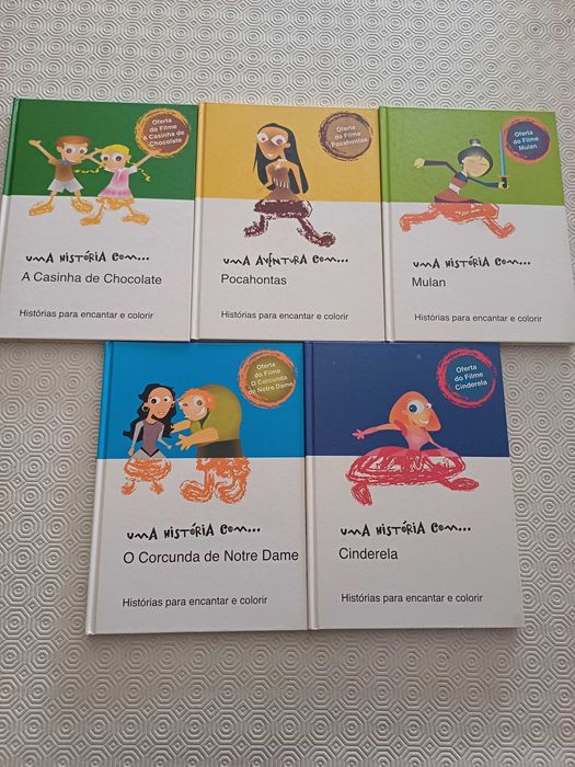 Colecção de livros e dvd's histórias infantis