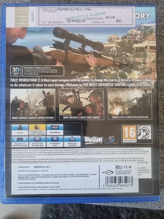 Ps4 Sniper Elite 4