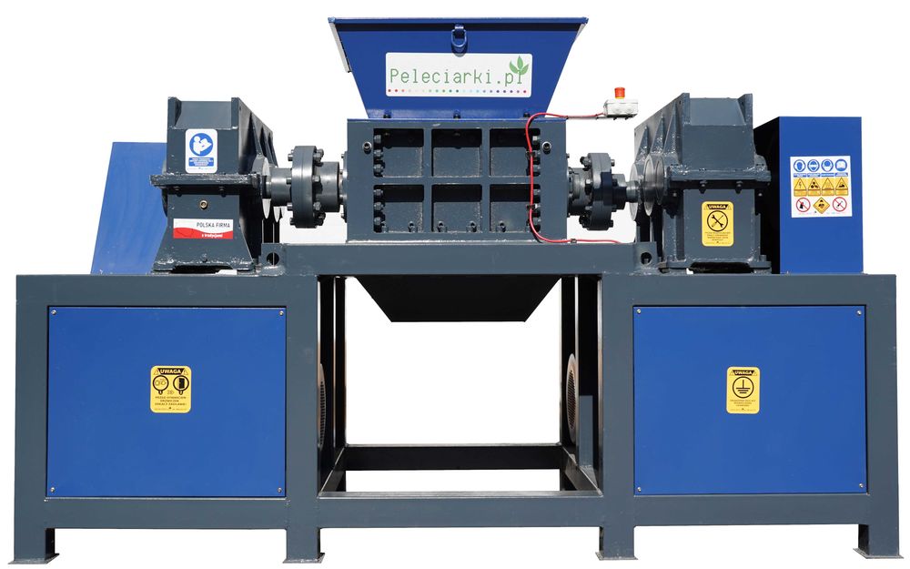 ROZDRABNIACZ 2-Wałowy 30kW RECYKLING Panele Fotowoltaiczne Elektronika